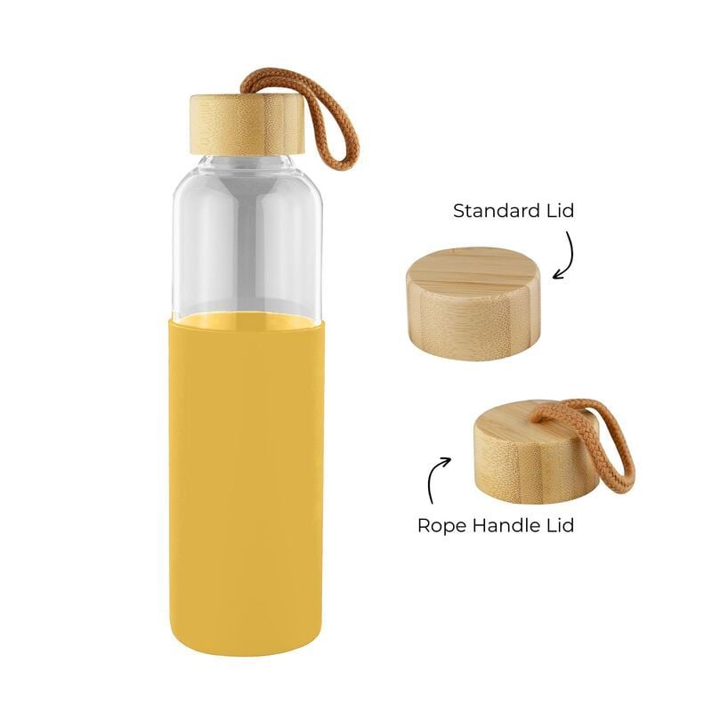 Honya Glass Drink Bottle with Sleeve